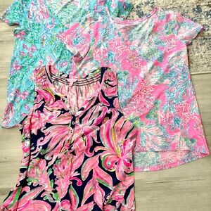 Lilly Pulitzer Women's Tops - Pink and Blue